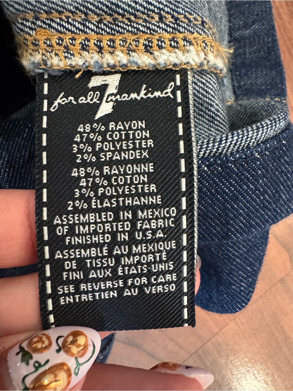 7 For All Mankind Dark Indigo Zip-Front Denim Dress size Medium - Picture 3 of 4